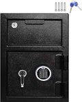 Black Steel Drop Safe with Digital Lock T5232