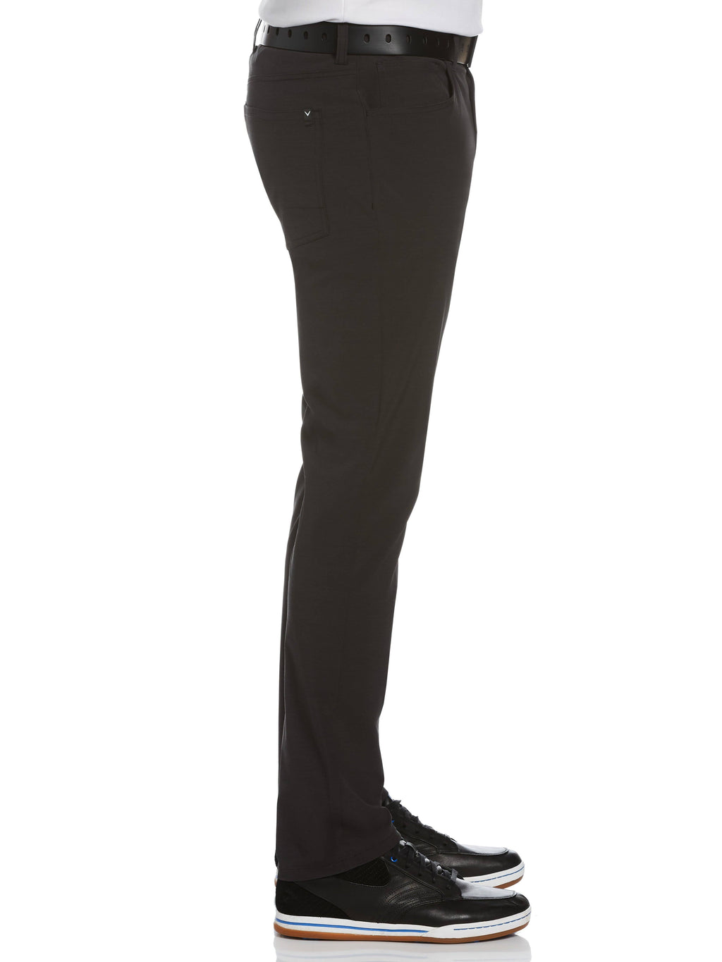Black Heather Cotton Polyester Elastane 5-Pocket Pant G7123