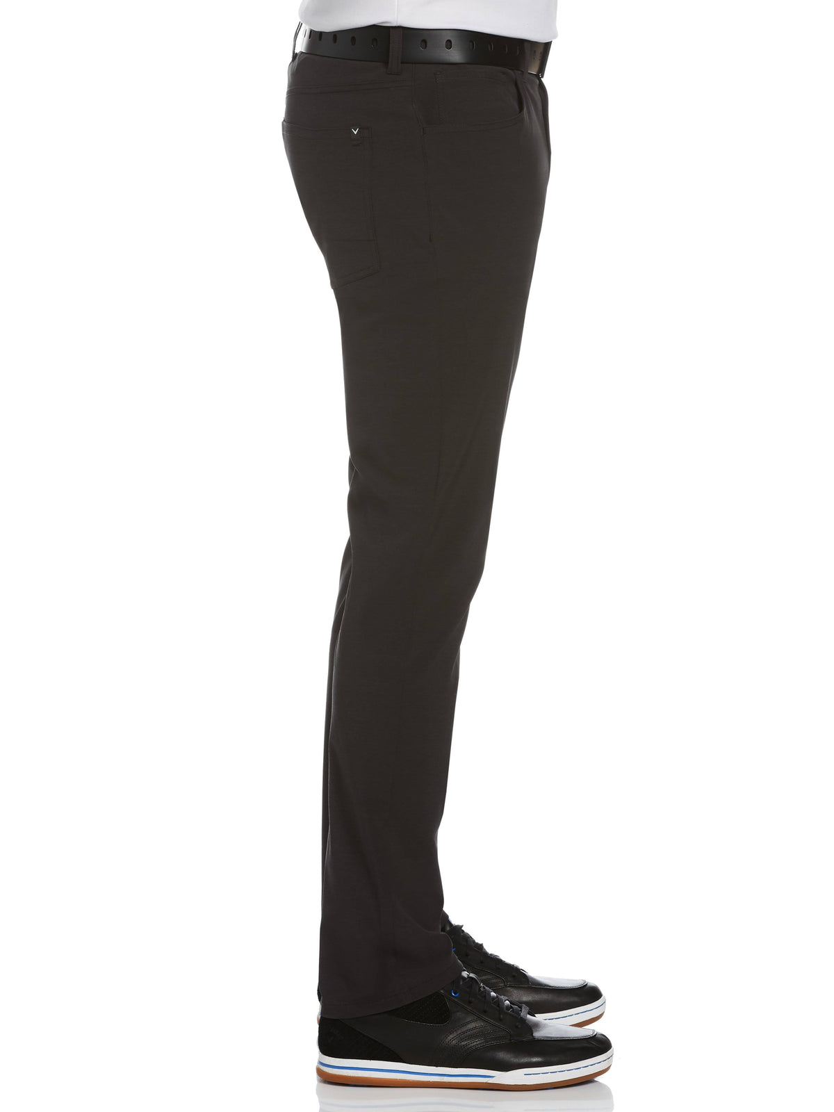 Black Heather Cotton Polyester Elastane 5-Pocket Pant G7123