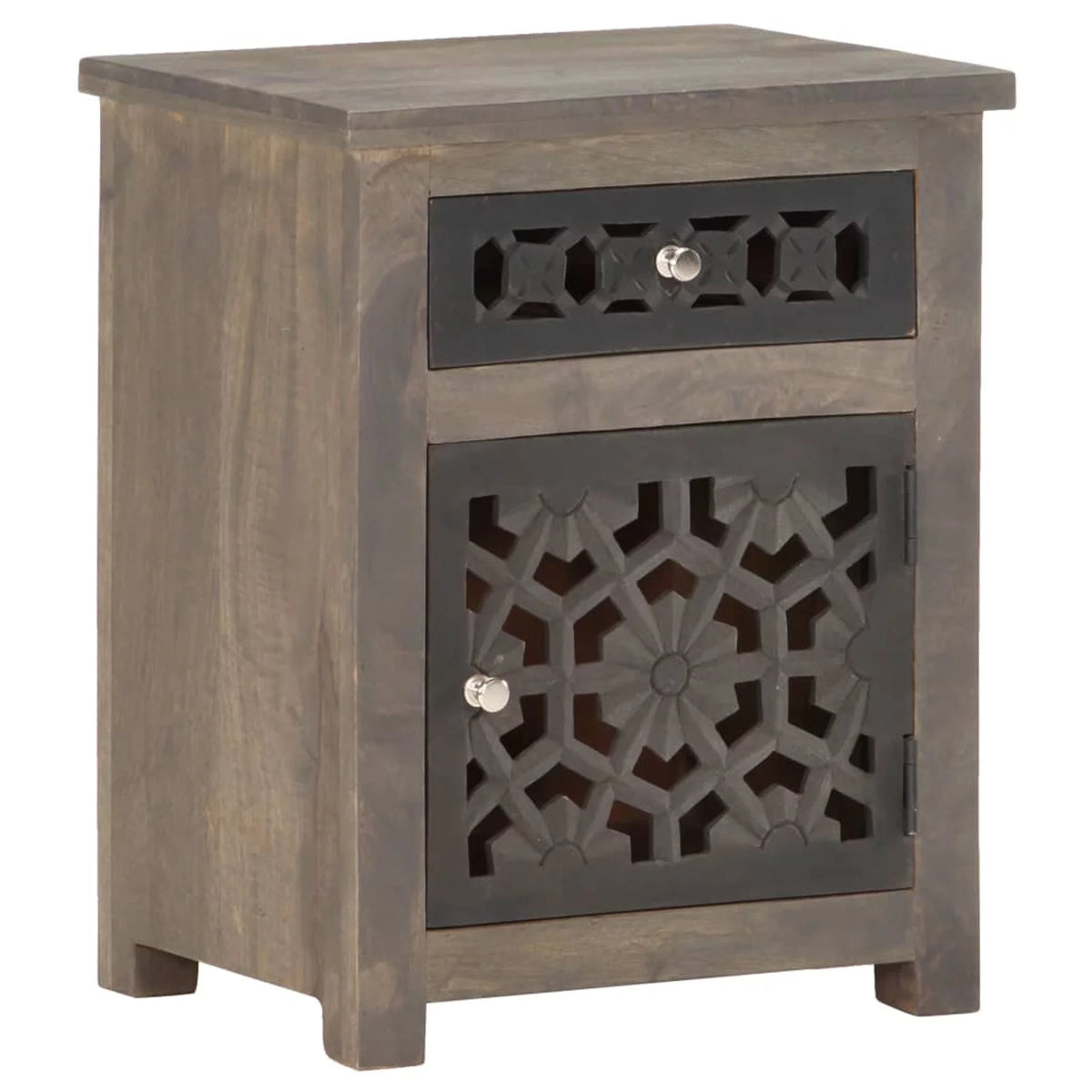 Solid Mango Wood Bedside Cabinet B121583
