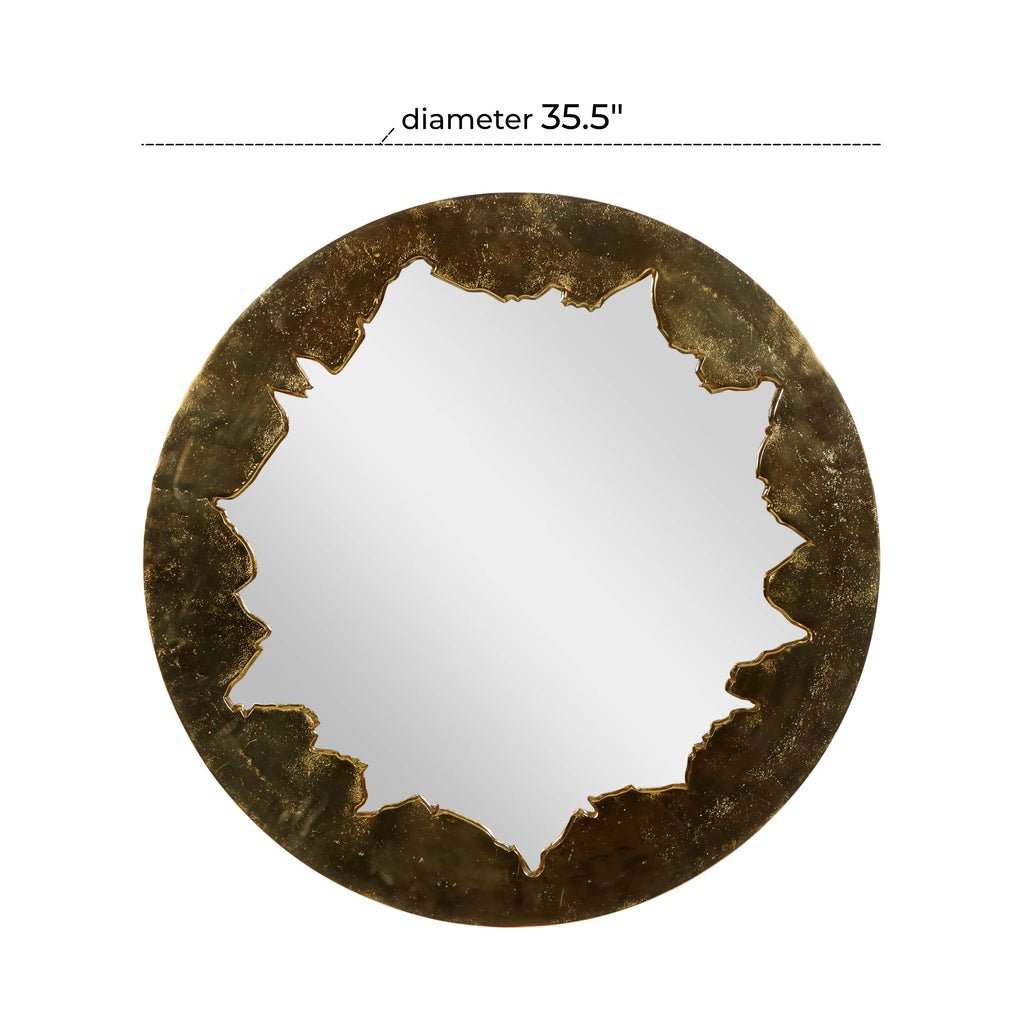 36" x 36" Gold Handmade Wall Mirror B180861