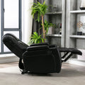 Oversized Faux Leather Home Theater Seating with Cup Holder Black E3353