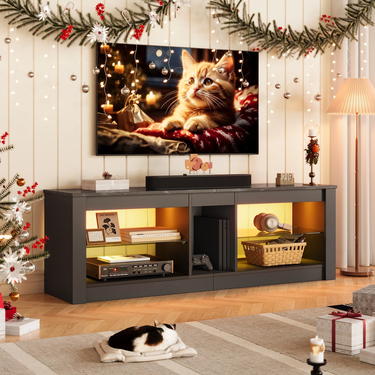 Light Grey TV Stand Media Console Table K757646