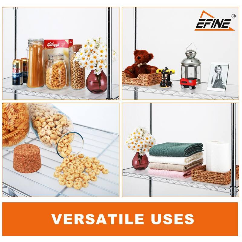 5-Tier Rolling Metal Wire Storage Shelving Unit I6823