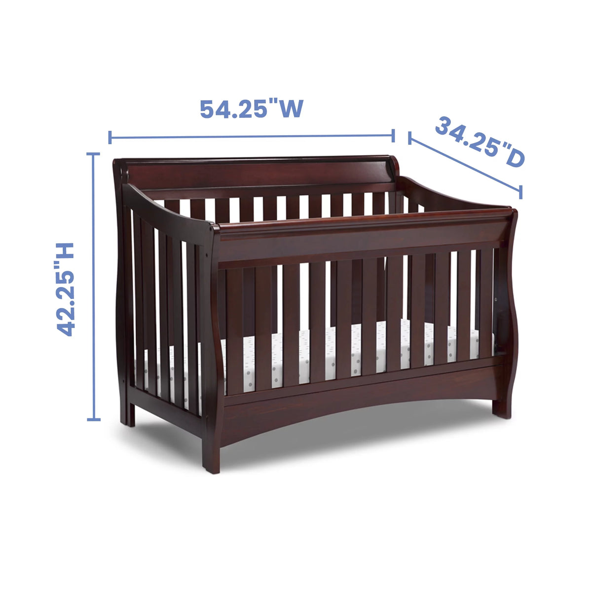Black Cherry Espresso 4-in-1 Convertible Crib C4490