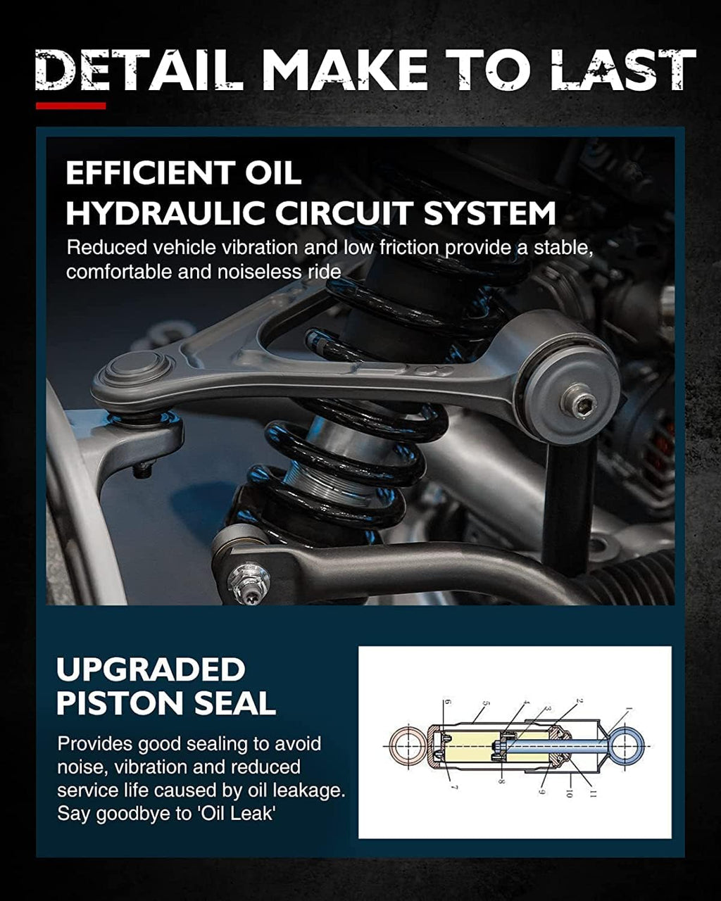 Front Shock Absorber Full Set of 2 V4606