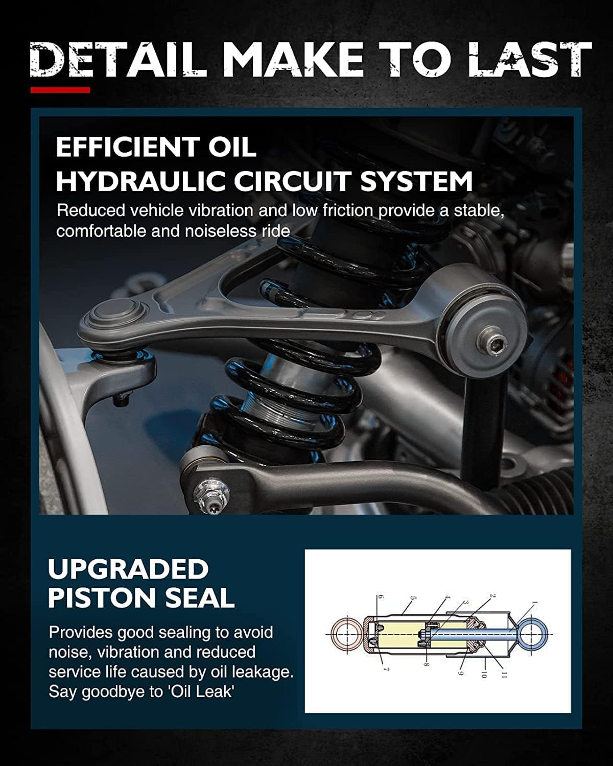 Front Shock Absorber Full Set of 2 V4606