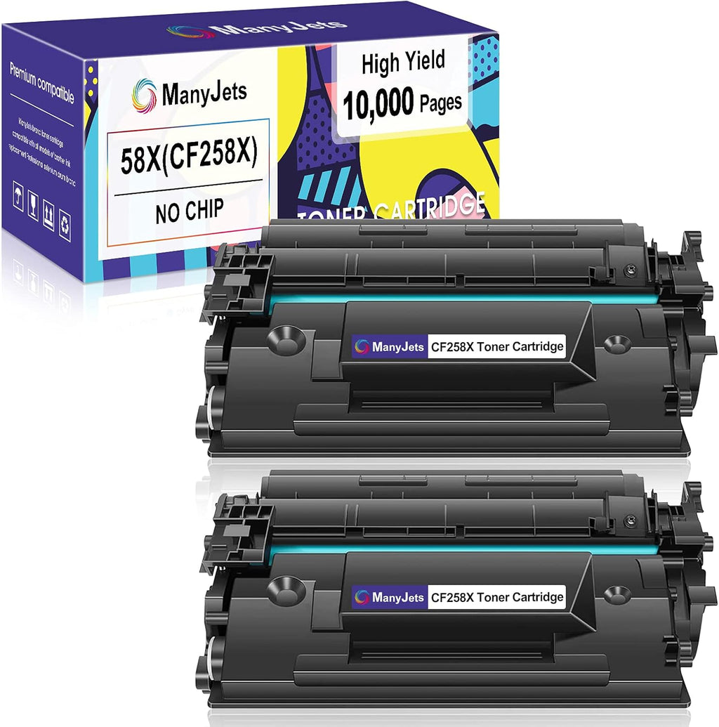 Compatible 58X CF258X Toner Cartridge Replacement Black 2-Pack R18600