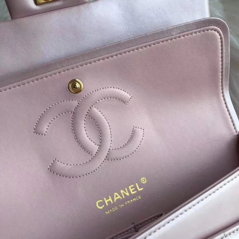 Pink Gold Medium Lambskin Leather Flap Bag A453
