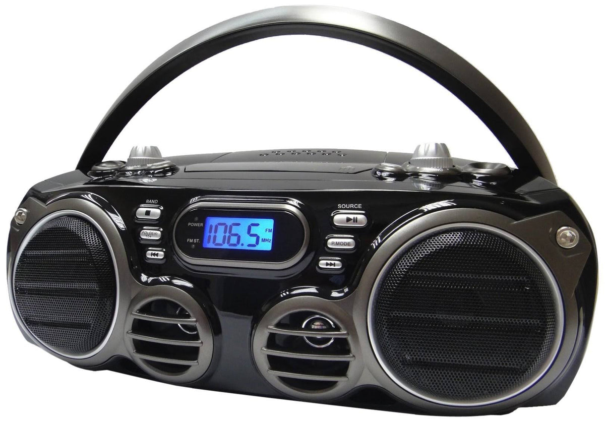 Portable Bluetooth CD Radio Boombox Black N895063