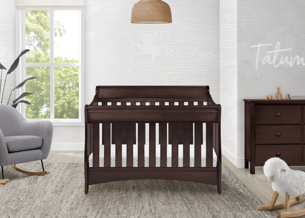 Black Cherry Espresso 4-in-1 Convertible Crib C4490