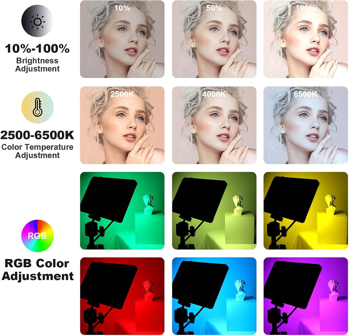 RGB Photography Lighting Kit with Tripod Stand G330