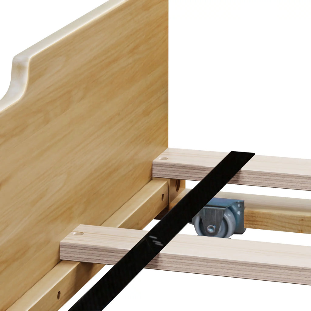 Solid Wood Full Size Platform Bed with Trundle and Storage I168521