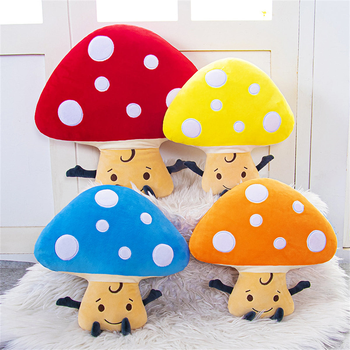Plush Mushroom Throw Pillow Stuffed Dolls Toys B31141