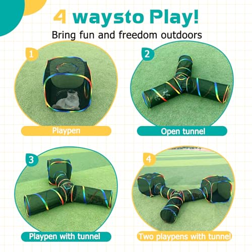 Outdoor Cat Enclosures Playground with Storage Bag A168911