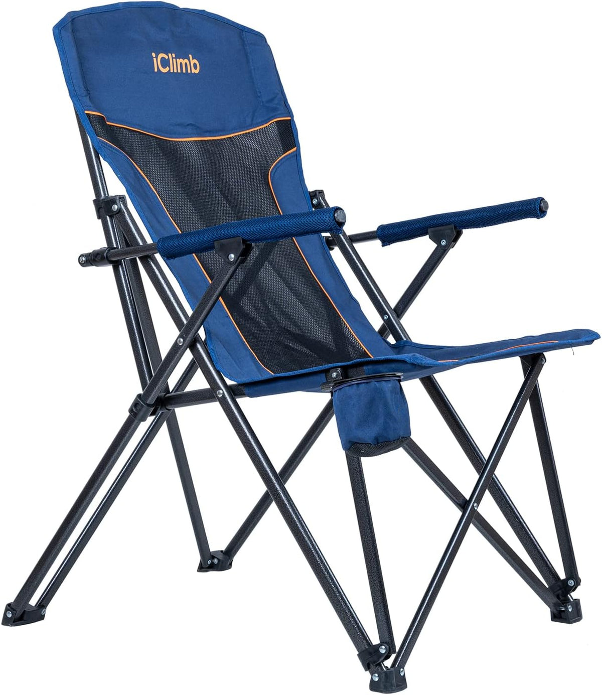 Heavy Duty Folding Mesh Camping Chair with Cup Holder and Carry Bag H55486