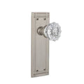 Clear Crystal Double Dummy Door Knob with Mission Long Plate Q92823