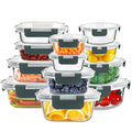 24pc Airtight Glass Bowls Set with Snap Locking Lids X6761