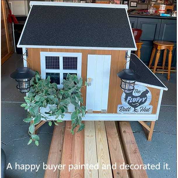 Large Wood Chicken Coop with 3 Nesting Box O907589