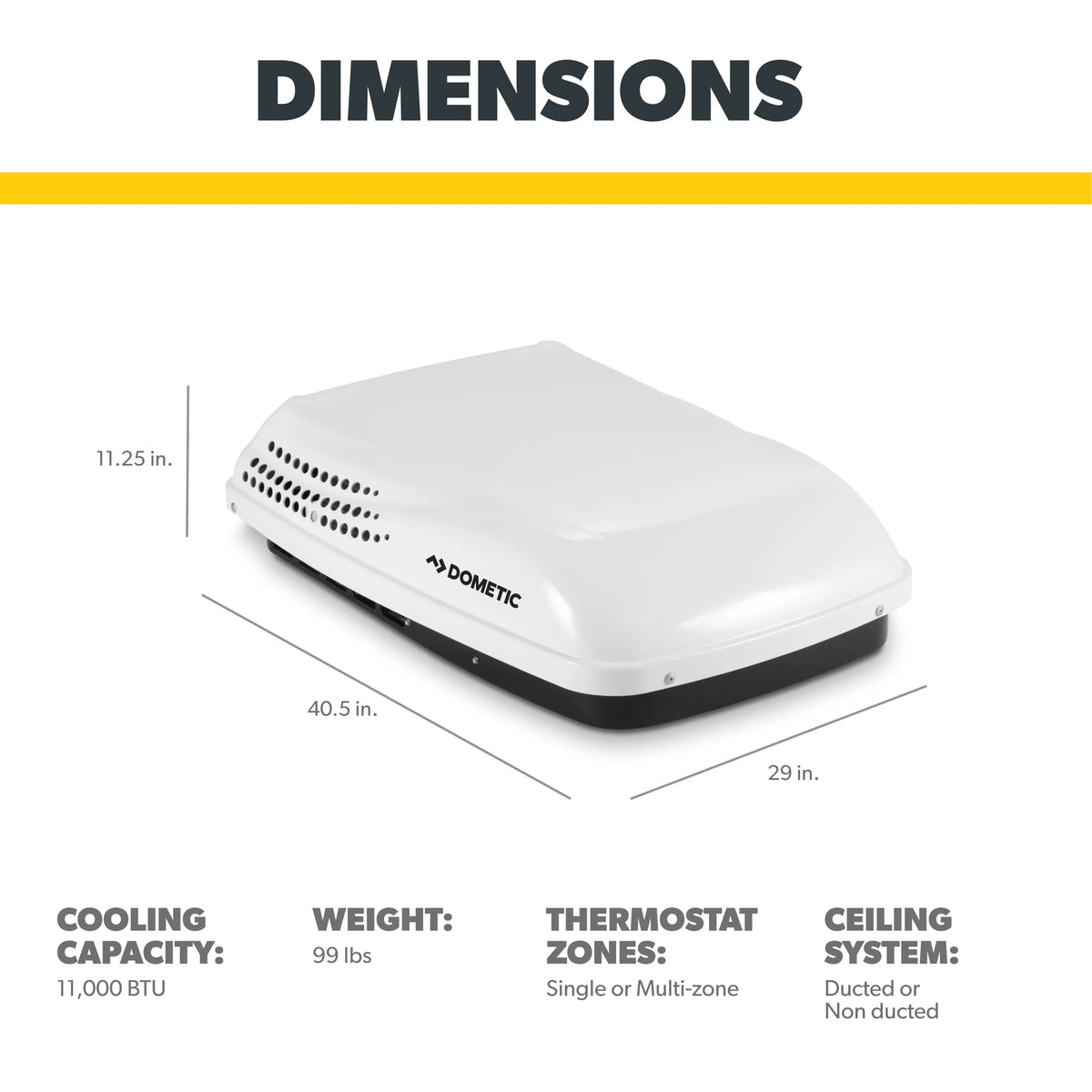 White 11K BTU Multi Zone Air Conditioner Y366
