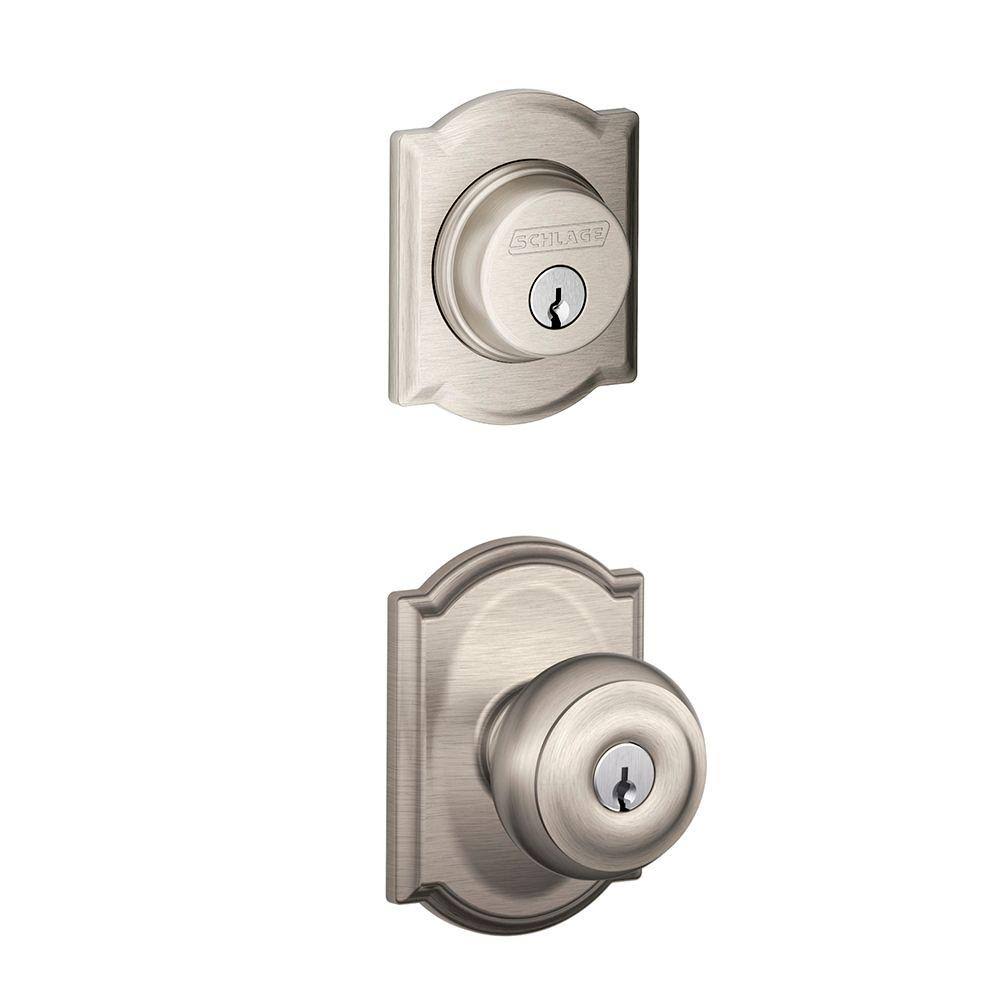 Satin Nickel Single Cylinder Entry Knob O442
