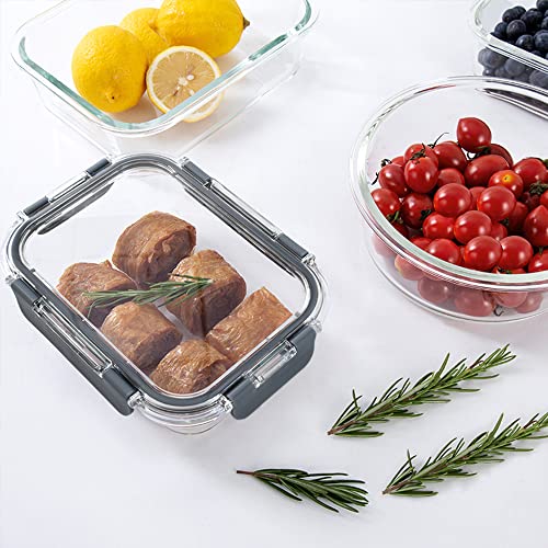 24pc Airtight Glass Bowls Set with Snap Locking Lids X6761