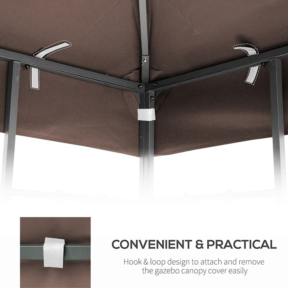 10 x 10 Ft Double Tiered Gazebo Replacement Top Cover R629