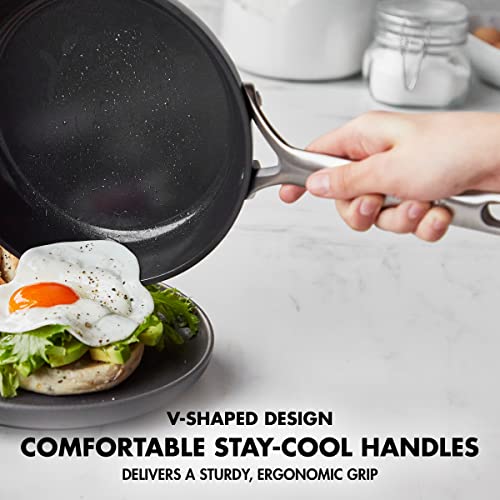 Black 10" Healthy Ceramic Nonstick Frying Pan S220664