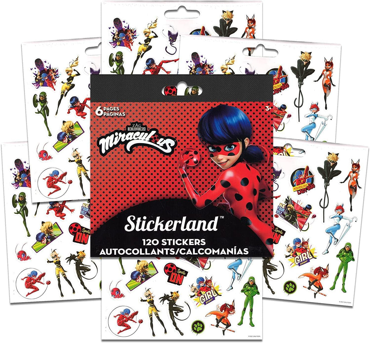 15" Miraculous Ladybug School Bag with Stickers W984