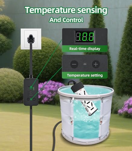 1800W Portable Immersion Water Heater with Adjustable Thermostat U103278
