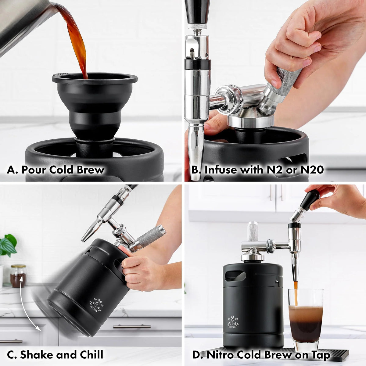 1 Gallon Cold Brew Coffee Maker with Thick Glass, Stainless Steel Mesh Filter and Spigot V375127