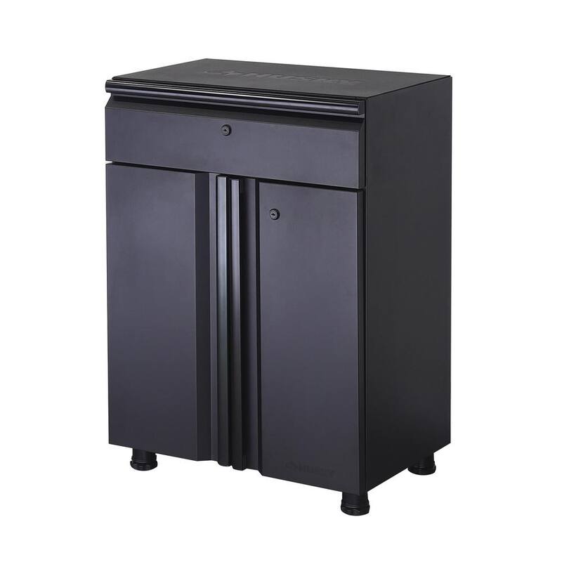 8 Piece Welded Steel Garage Storage System in Black C91815
