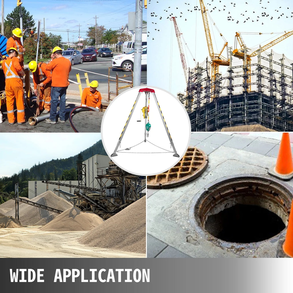Confined Space Tripod with 1800lbs Winch and 98' Cable M4892