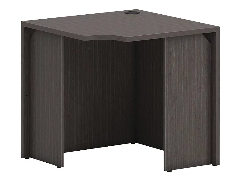30" Corner Desk Shell Slate Teak B6442