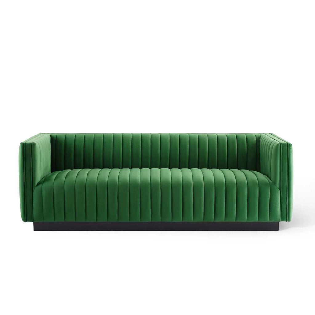 Emerald Velvet Tufted Sofa Z277378