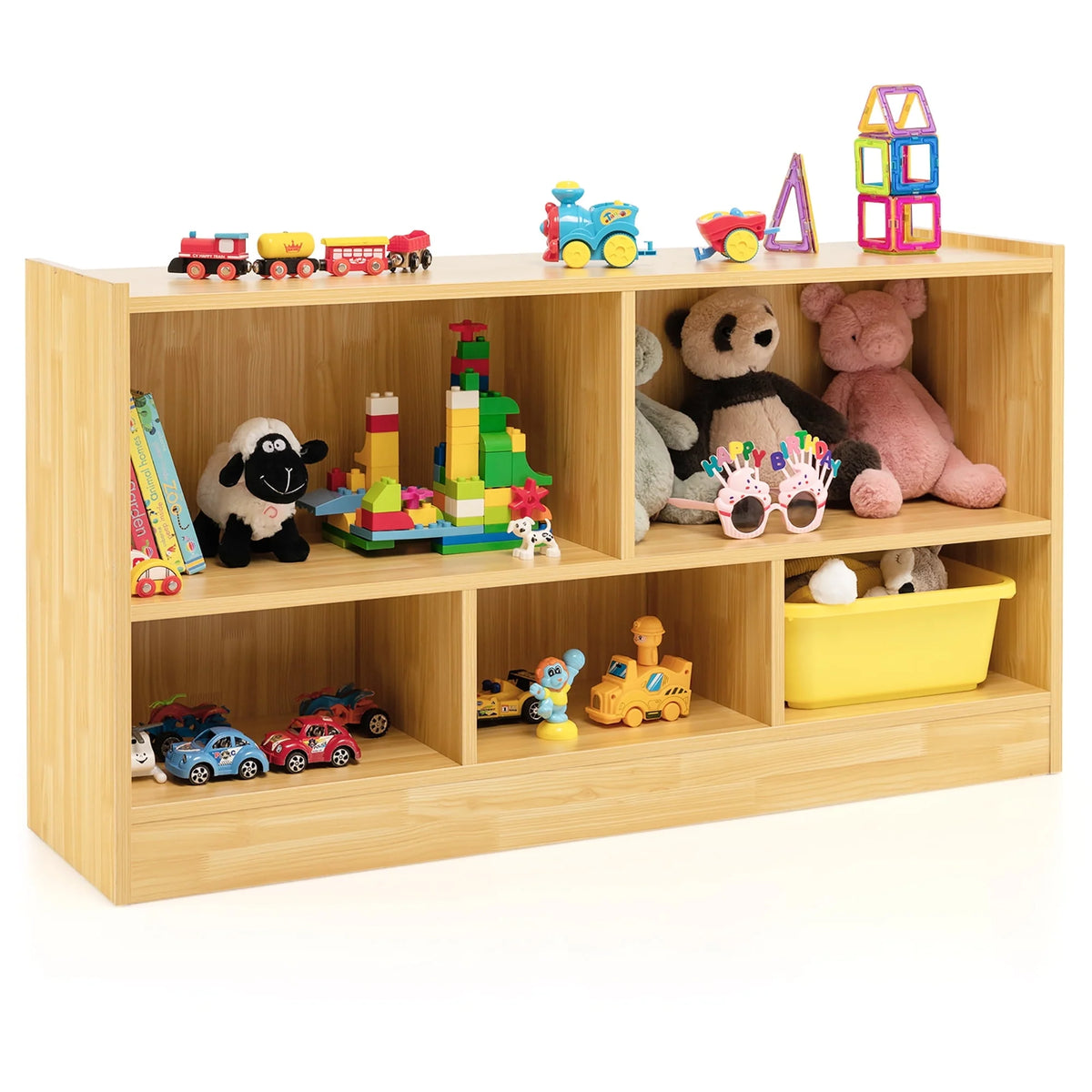 White 5-Cube Wood Bookcase B52760