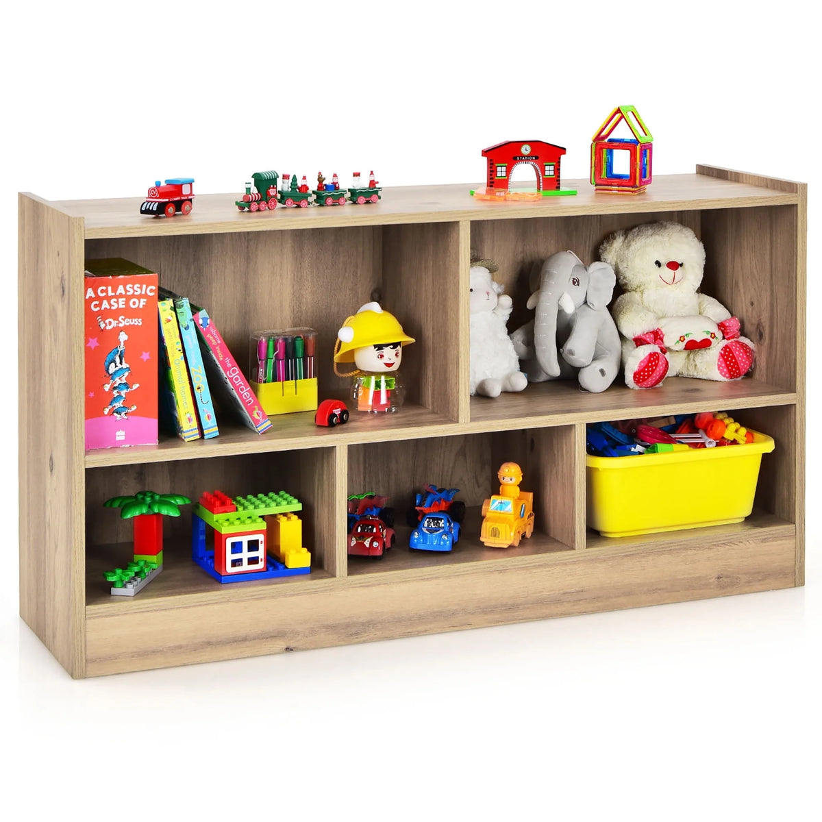 White 5-Cube Wood Bookcase B52760