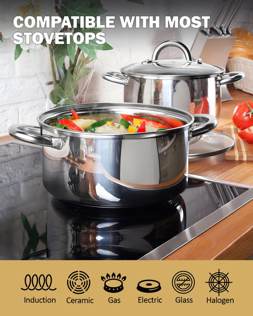 12-Quart Stainless Steel Stockpot with Lid G87970