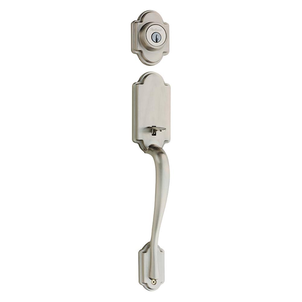 Satin Nickel Double Cylinder Exterior Handleset B1225