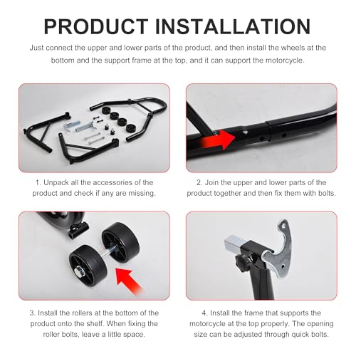 Heavy Duty Motorcycle Rear Wheel Lift Swingarm Spool Paddock Stand Z499254