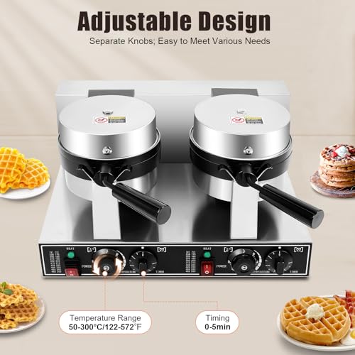 2400W Double-Head Non-Stick Belgian Waffle Maker G34603