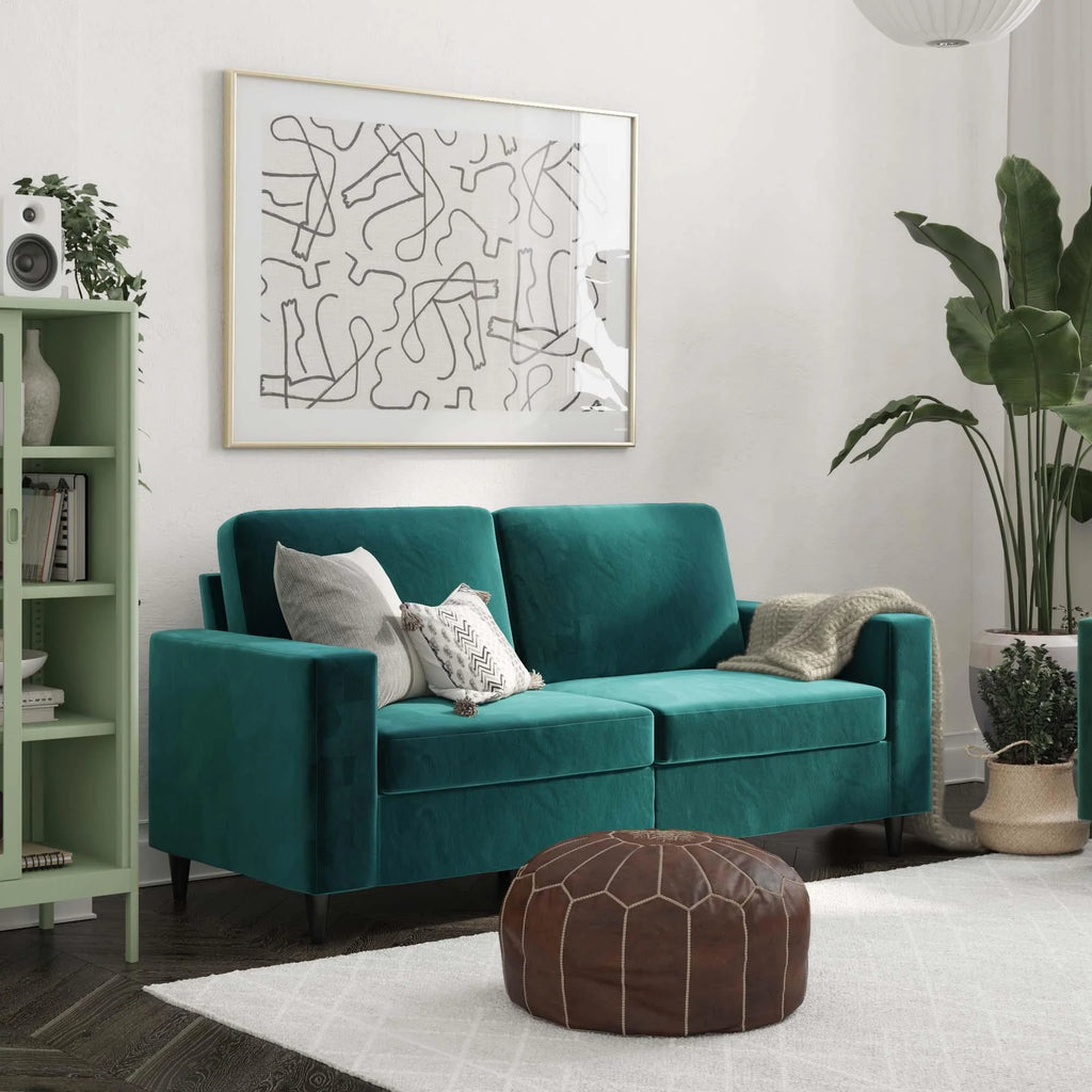 Gray Linen 3 Seater Sofa H550899