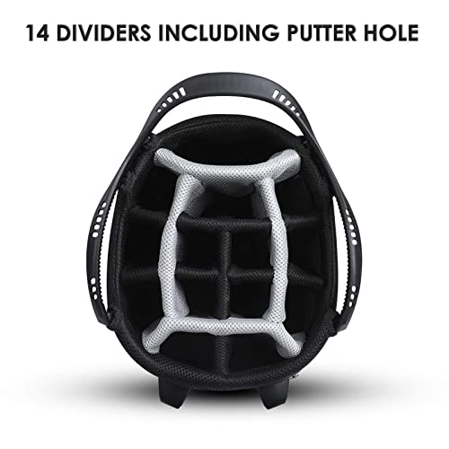 14 Way Top Dividers Golf Stand Bag with Dual Strap and 8 Pockets W2166