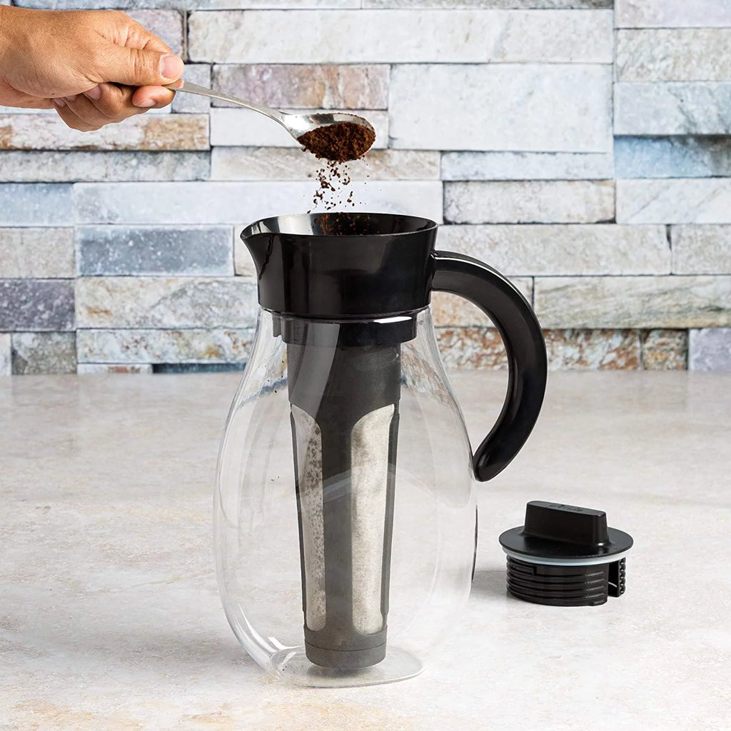 Airtight Cold Brew Coffee or Iced Tea Maker 2.7 Quart Black N86375