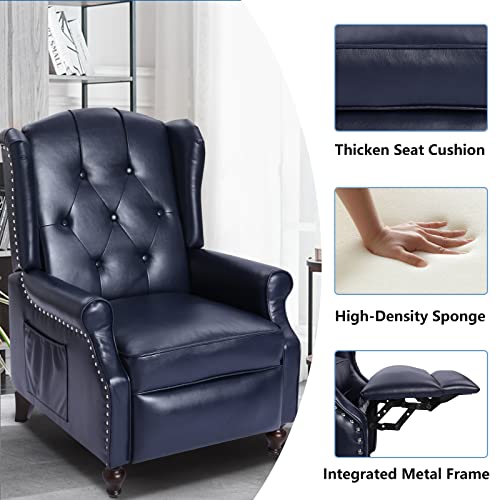 Tufted Fabric Pushback Recliner Chair with Remote Control Q16885