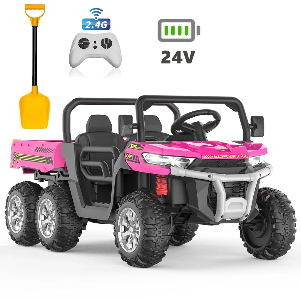 24V 6 Wheels Kids Electric Ride on Dump Truck with Trailer F3170