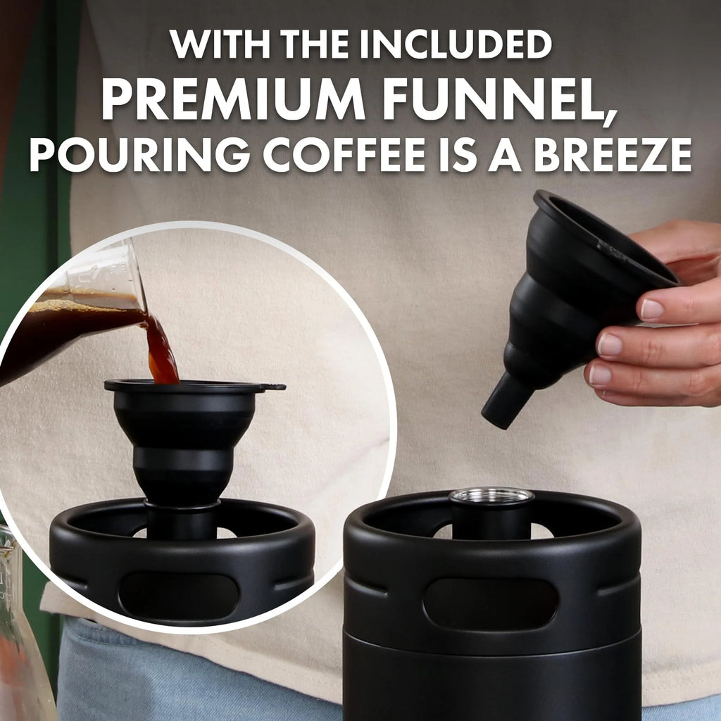 1 Gallon Cold Brew Coffee Maker with Thick Glass, Stainless Steel Mesh Filter and Spigot V375127