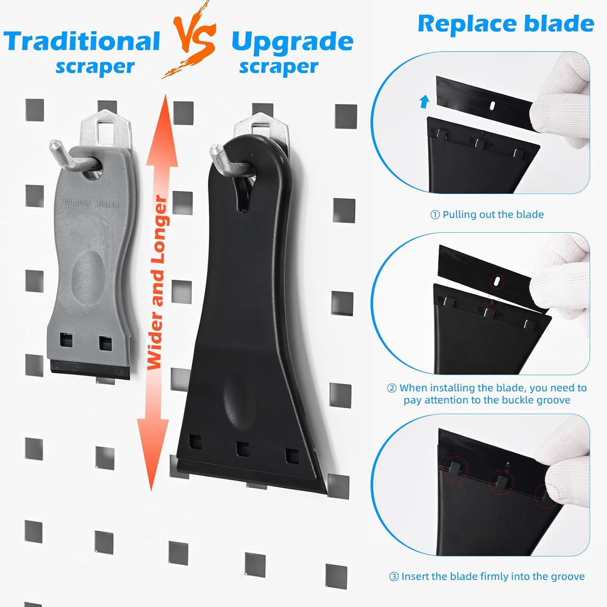 Razor Blade Scraper Putty Knife Floor Paint Scraper B195