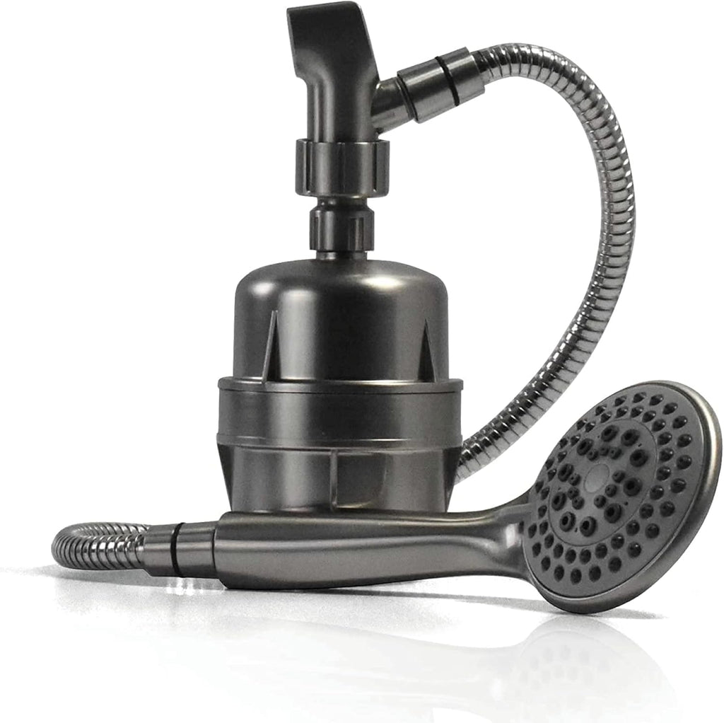 Brushed Nickel Handheld Shower Filter with 5 Function Massager and 6’ Stainless Steel Flex Hose X889