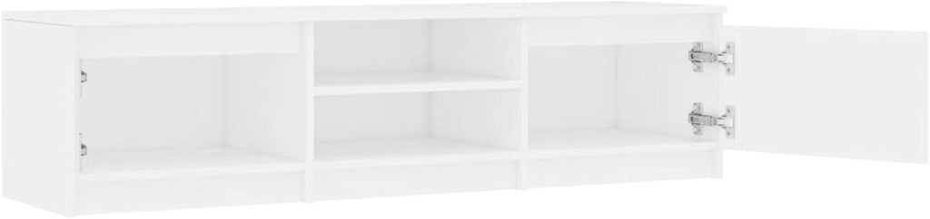 White TV Cabinet with 2 Drawers and 2 Open Compartments Z364202